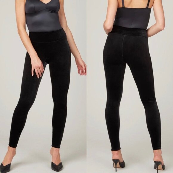 NEW Spanx Velvet Leggings Black Style 2070 Size XL NWT - Picture 5 of 10